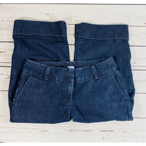 Gap Capris Long Shorts Womens Sz 4 Stretch Dark Blue 19.25” Inseam Dressy Career - Picture 2 of 9